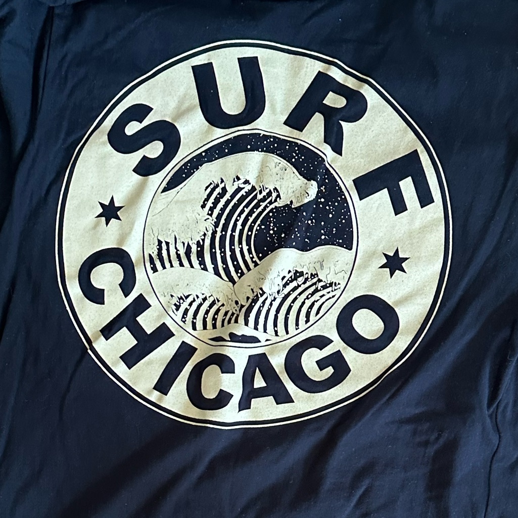 Surf Chicago Surfrider Black Tshirt